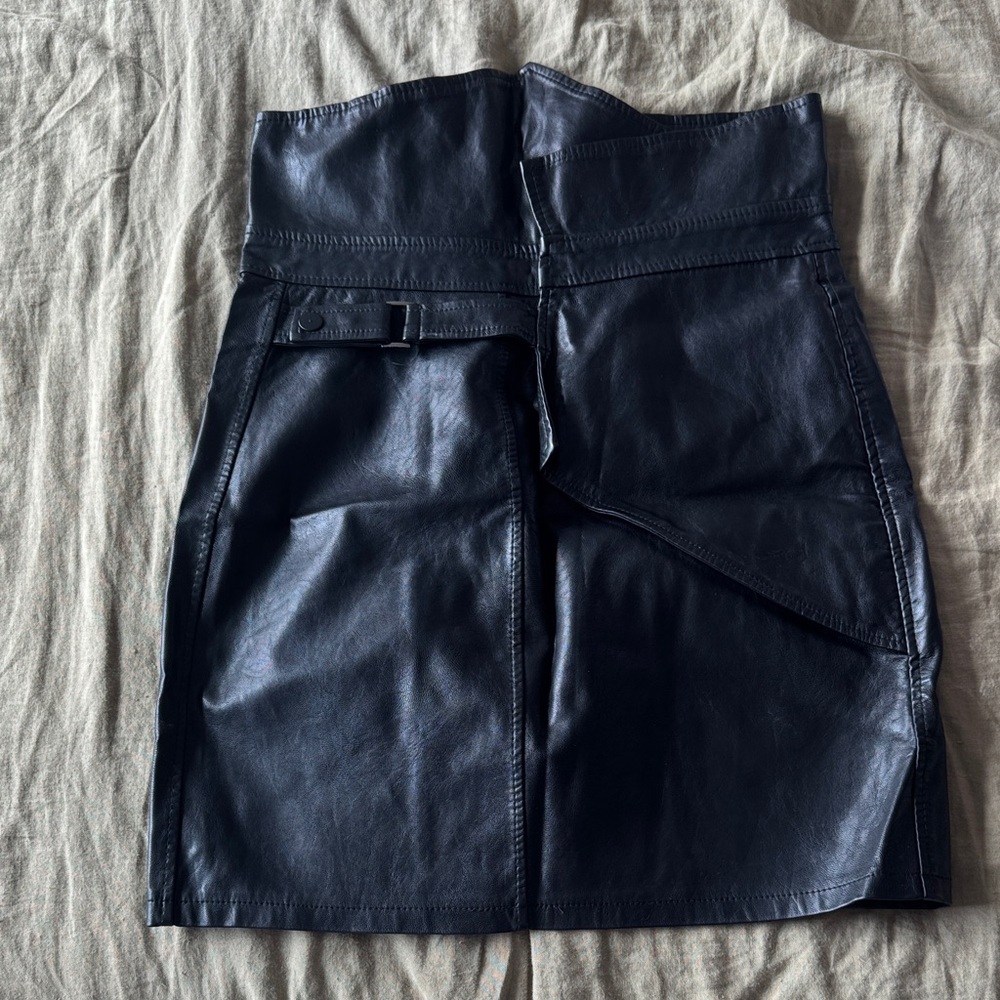 Designer Inspired Black Mini Skirt